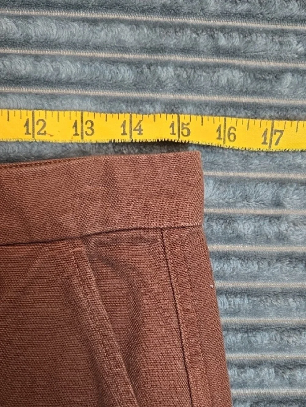 Everlane 100% Cotton Terracotta Mini Skirt with Front Button